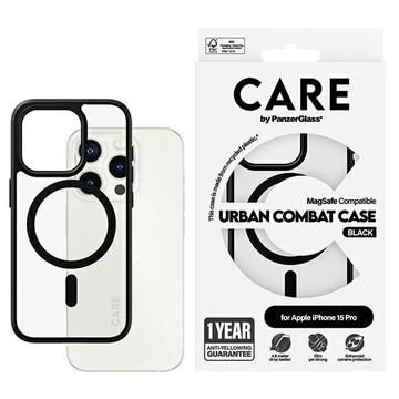 Coque iPhone 15 Pro PanzerGlass Care Urban Combat - Compatible MagSafe - Noire