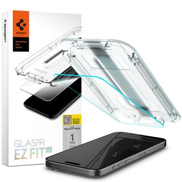 Protecteur d\'Écran iPhone 15 Pro en Verre Trempe Spigen Glas.tR Ez Fit