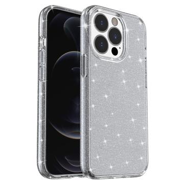 Coque Hybride iPhone 15 Pro - Série Stylish Glitter - Grise