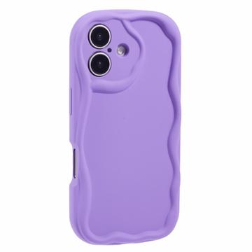 Coque iPhone 16 en TPU Candy Color Wavy - Violete