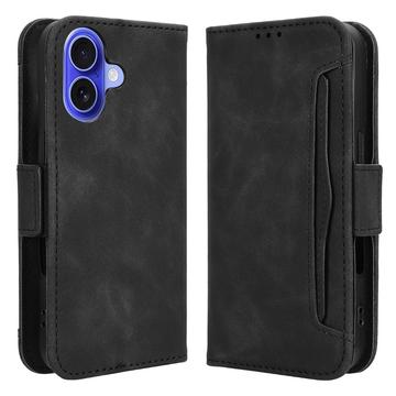 Étui portefeuille iPhone 16 Porte-Cartes - Noir