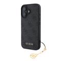 Coque Hybride iPhone 16 Guess 4G Charms Collection - Grise