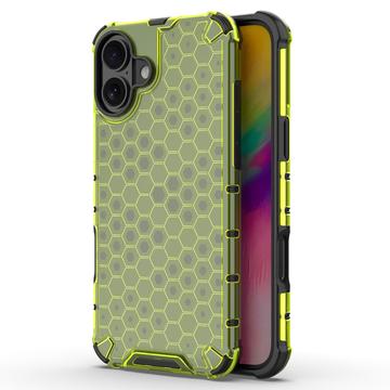 Coque Hybride iPhone 16 Honeycomb Armored - Verte
