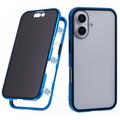 Coque Magnétique iPhone 16 avec Verre Trempé - Confidentialité - Bleue