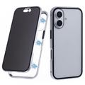 Coque Magnétique iPhone 16 avec Verre Trempé - Confidentialité - Argenté