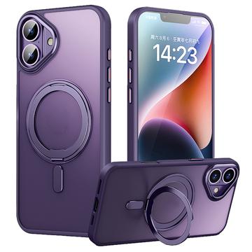 Coque hybride iPhone 16 à béquille magnétique - Violete
