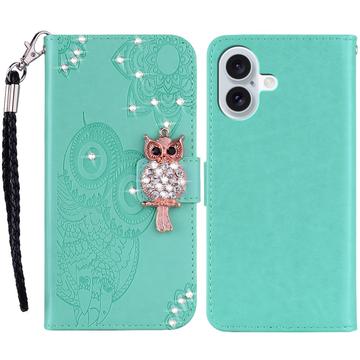 Etui iPhone 16 Hibou Strass