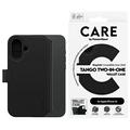 Étui portefeuille 2 en 1 iPhone 16 PanzerGlass Care Tango - Compatible MagSafe - Noir