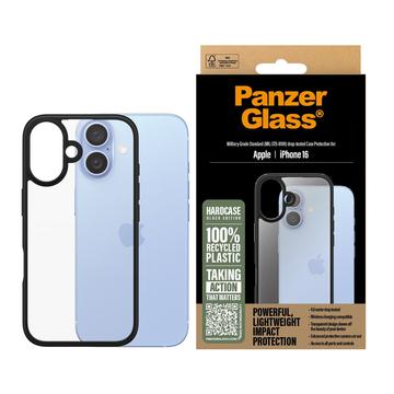 Coque PanzerGlass HardCase pour iPhone 16 - Noir / Transparent