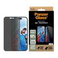 Protecteur d'Écran iPhone 16/15 PanzerGlass Ultra-Wide Fit Privacy EasyAligner - Bord Noir