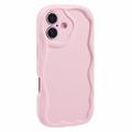Coque iPhone 16 Plus en TPU Candy Color Wavy - Rose