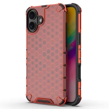 Coque Hybride iPhone 16 Plus Honeycomb Armored - Rouge