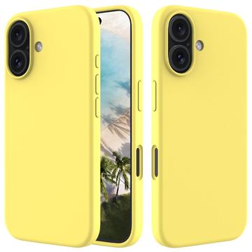 Coque iPhone 16 Plus en Silicone Liquide - Jaune