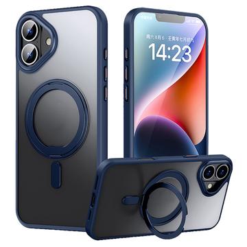 Coque hybride iPhone 16 Plus à béquille magnétique - Bleu foncé