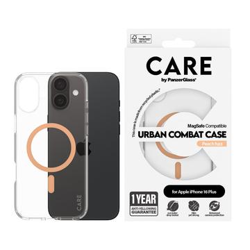 Coque iPhone 16 Plus PanzerGlass Care Coque Transparent Urban Combat - Compatible MagSafe