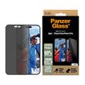 Protecteur d'Écran iPhone 16 Plus/15 Plus PanzerGlass Ultra-Wide Fit Privacy EasyAligner - Bord Noir