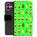 Étui Portefeuille Premium iPhone 16 Plus - Avocado Pattern