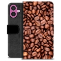 Étui Portefeuille Premium iPhone 16 Plus - Grains de Café