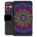 Étui Portefeuille Premium iPhone 16 Plus - Mandala Coloré