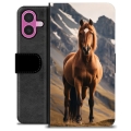 Étui Portefeuille Premium iPhone 16 Plus - Cheval