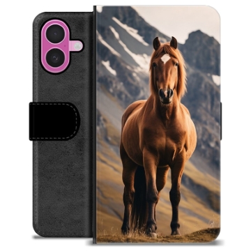 Étui Portefeuille Premium iPhone 16 Plus - Cheval