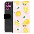 Étui Portefeuille Premium iPhone 16 Plus - Motif Citron