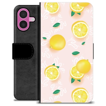 Étui Portefeuille Premium iPhone 16 Plus - Motif Citron