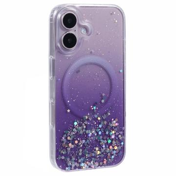 Coque MagSafe iPhone 16 Plus Sparkle Glow - Violete