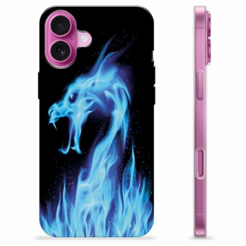 Coque iPhone 16 Plus en TPU - Dragon Feu Bleu