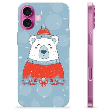 Coque iPhone 16 Plus en TPU - Ours de Noël