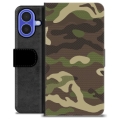 Étui Portefeuille Premium iPhone 16 - Camouflage