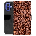 Étui Portefeuille Premium iPhone 16 - Grains de Café