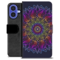 Étui Portefeuille Premium iPhone 16 - Mandala Coloré