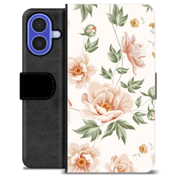 Étui Portefeuille Premium iPhone 16 - Motif Floral