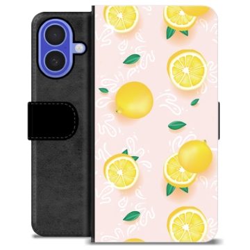 Étui Portefeuille Premium iPhone 16 - Motif Citron