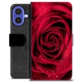 Étui Portefeuille Premium iPhone 16 - Rose