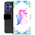 Étui Portefeuille Premium iPhone 16 - Licorne