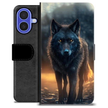 Étui Portefeuille Premium iPhone 16 - Loup