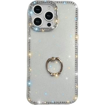 Coque Hybride iPhone 16 Pro CrystalGlow avec support à anneau - Transparente