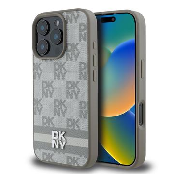 Coque iPhone 16 Pro DKNY Motif à carreaux et rayures