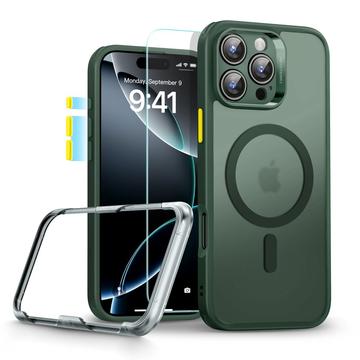 Ensemble iPhone 16 Pro ESR HaloLock MagSafe Classic Pro - Vert givré