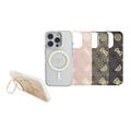 iPhone 16 Pro Guess Electroplated Stand Camera Frame MagSafe Case with Interchangeable Backgrounds