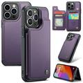 Étui Caseme C22 iPhone 16 Pro Max avec portefeuille de cartes protégé par RFID - Violet