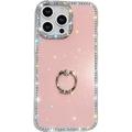 Coque Hybride iPhone 16 Pro Max CrystalGlow avec support à anneau - Rose