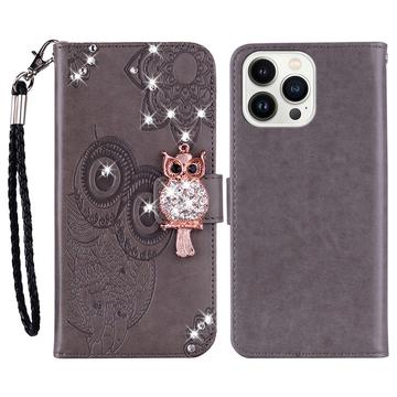 Etui iPhone 16 Pro Max Hibou Strass