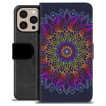 Étui Portefeuille Premium iPhone 16 Pro Max - Mandala Coloré