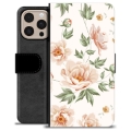 Étui Portefeuille Premium iPhone 16 Pro Max - Motif Floral