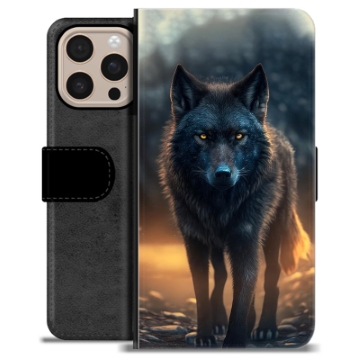 Étui Portefeuille Premium iPhone 16 Pro Max - Loup