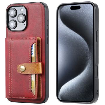 Étui iPhone 16 Pro Max avec Portefeuille - Retro Style