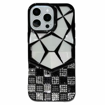 Coque pour iPhone 16 Pro Max Rhinestone Geometric Diamond Pattern